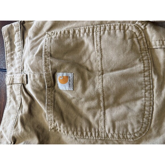 🔥Carhartt Womens Original Fit Carpenter Pants, Khaki, Size 16 Work Outdoor Wear - Picture 6 of 7